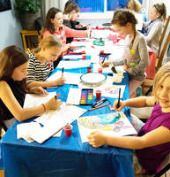Kids teens painting class workshop in FSJ, Fort St. John with Alison Newth